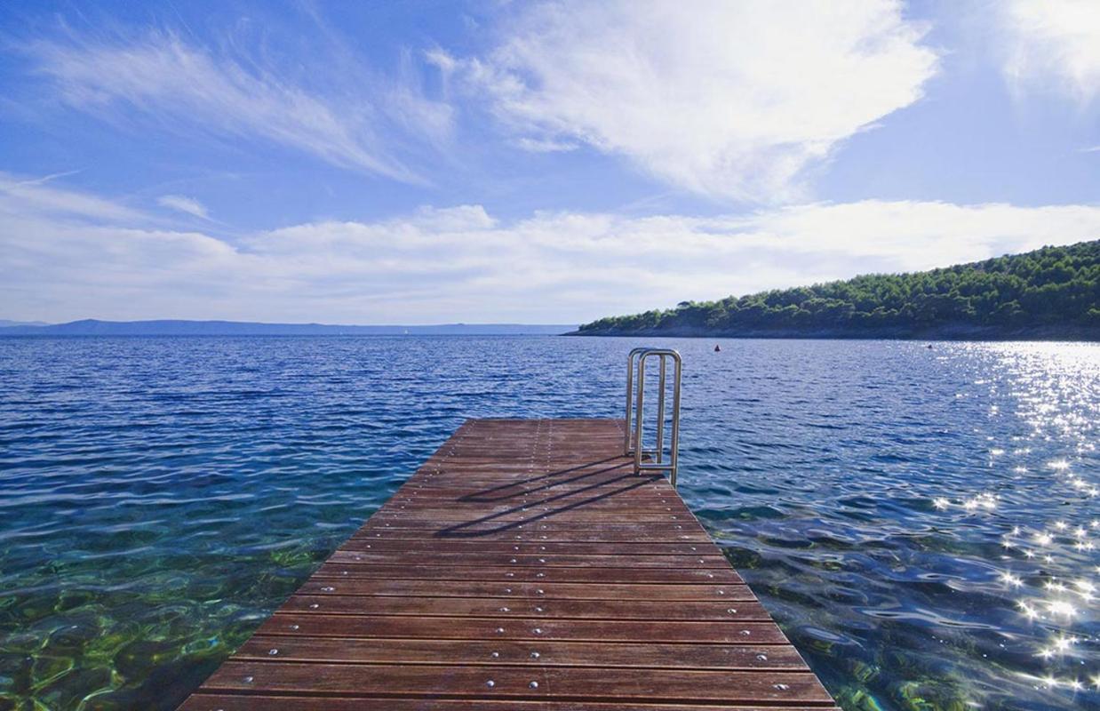 Luxury Seafront Villa My Dream With Private Pool, Jacuzzi And Staff At The Beach On Brac Island - Sumartin Selca  Buitenkant foto